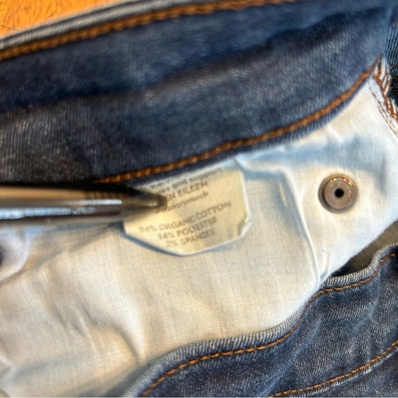 Eileen Fisher Organic Denim Skinny Jeans, Sz 4P, Petite, Dark Wash Stretch - Picture 9 of 10